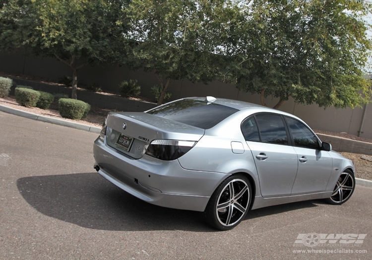 2009 BMW 5-Series with 20" MKW M107 in Machined (Gloss Black) wheels