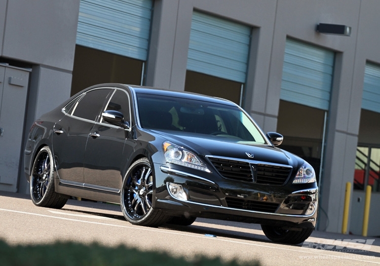 2012 Hyundai Equus with 22" Duior DF-311 in Custom (Color) wheels