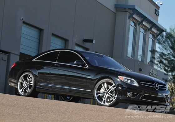 2010 Mercedes-Benz CL-Class with 22" Savini Forged SV21C in Brushed Black (Chrome Lip) wheels