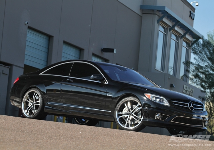 2010 Mercedes-Benz CL-Class with 22" Savini Forged SV21C in Brushed Black (Chrome Lip) wheels