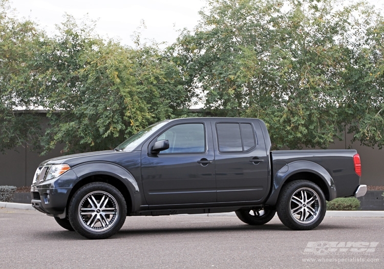 2012 Nissan Frontier with 20" Avenue A607 in Gloss Black Machined (Machined Lip & Groove) wheels