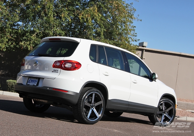 2012 Volkswagen Tiguan with 20" Giovanna Mecca in Machined Black (Chrome S/S Lip) wheels