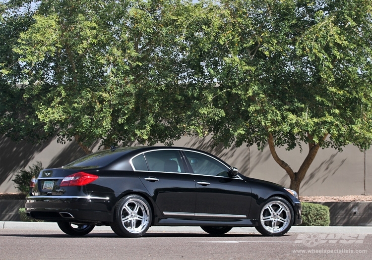 2012 Hyundai Genesis with 20" Vossen VVS-075 in Silver (DISCONTINUED) wheels