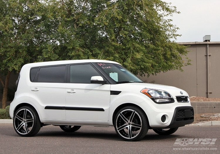 2012 Kia Soul with 20" MKW M107 in Machined (Gloss Black) wheels