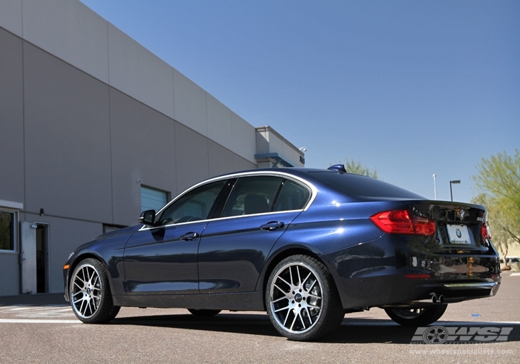 2012 BMW 3-Series with 20" Gianelle Yerevan in Machined Black (Chrome S/S Lip) wheels