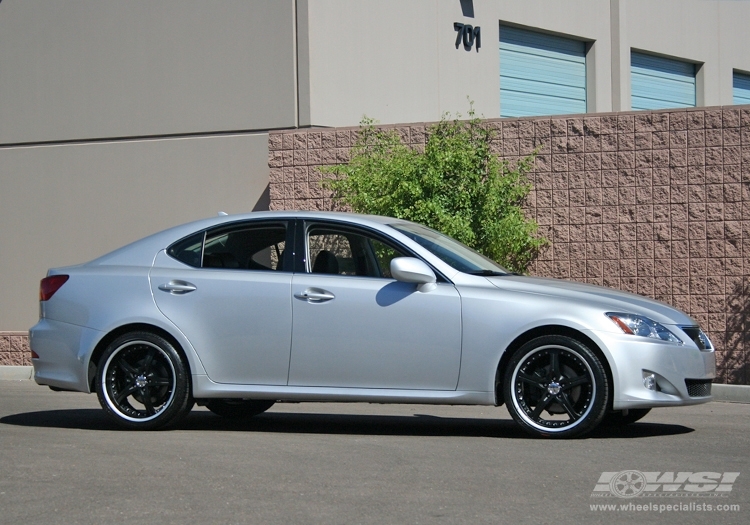 2009 Lexus IS with 19" Gianelle Spezia-5 in Black (Matte) wheels