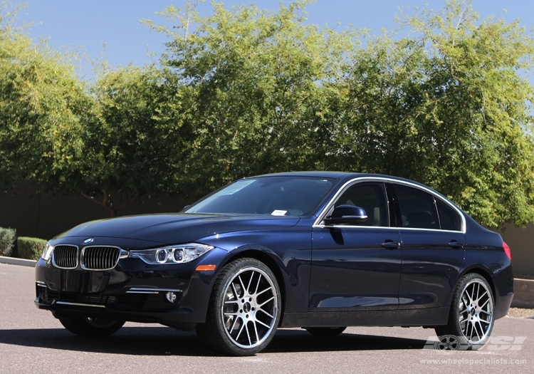 2012 BMW 3-Series with 20" Gianelle Yerevan in Machined Black (Chrome S/S Lip) wheels