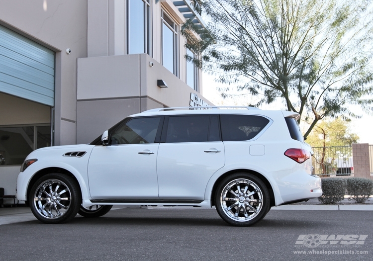 2011 Infiniti QX56 with 24" Lexani LSS-10 in Machined Black wheels