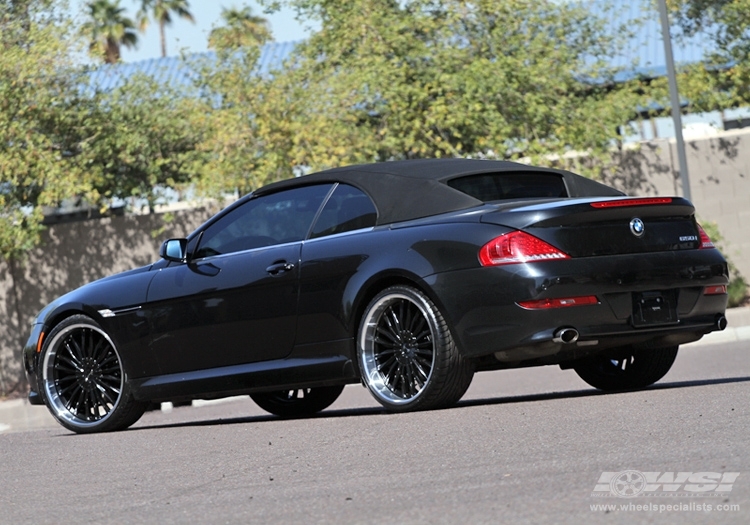 2008 BMW 6-Series with 22" Gianelle Trentino in Gloss Black (Mirror Machined Lip) wheels