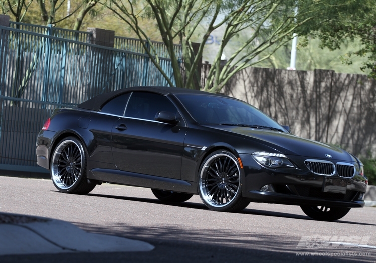 2008 BMW 6-Series with 22" Gianelle Trentino in Gloss Black (Mirror Machined Lip) wheels