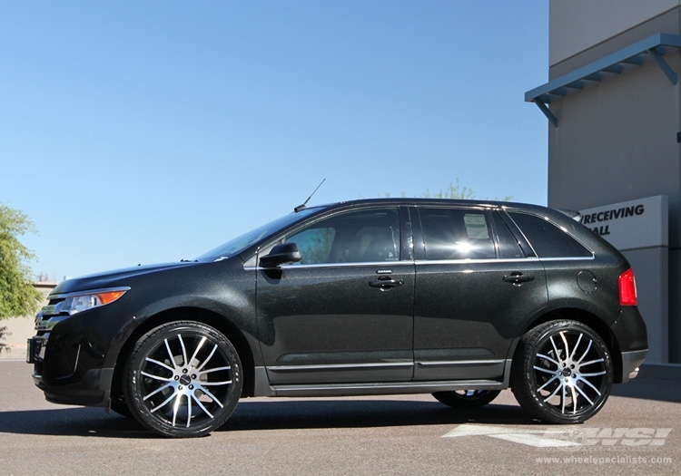 2012 Ford Edge with 22" Giovanna Kilis in Machined Black wheels