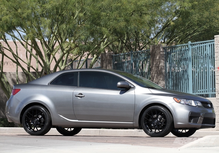 2012 Kia Forte with 18" Enkei Raijin in Matte Black wheels