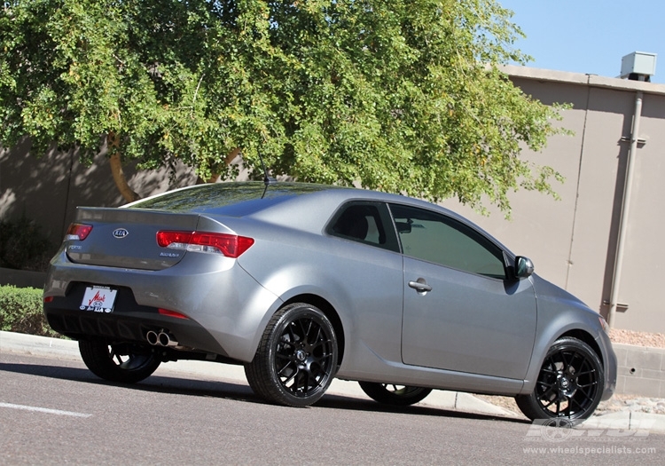 2012 Kia Forte with 18" Enkei Raijin in Matte Black wheels