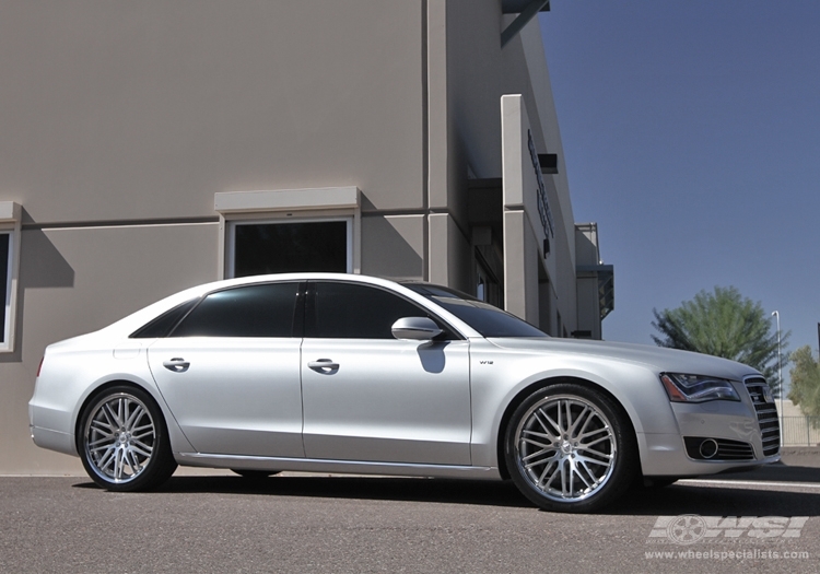 2011 Audi A8 with 22" Lexani CVX-44 in Machined Silver wheels