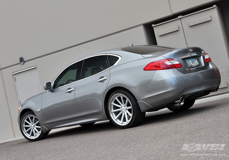 2012 Infiniti M with 20" Vossen CV1 in Matte Silver (DISCONTINUED) wheels