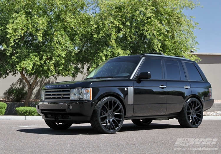 2010 Land Rover Range Rover with 24" Giovanna Siena in Black (Matte) wheels