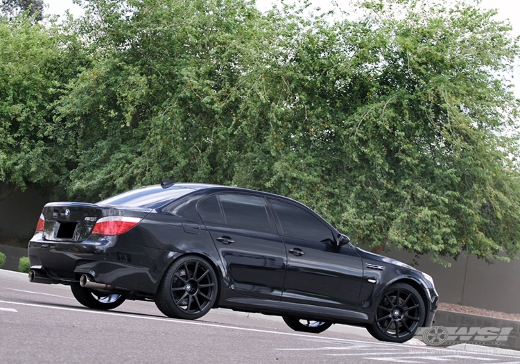 2010 BMW M5 with 20" Beyern Bavaria in Matte Black (WSI EXCLUSIVE) wheels