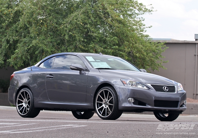 2012 Lexus IS-C with 20" Koko Kuture Lindos in Machined Black (Chrome S/S Lip) wheels