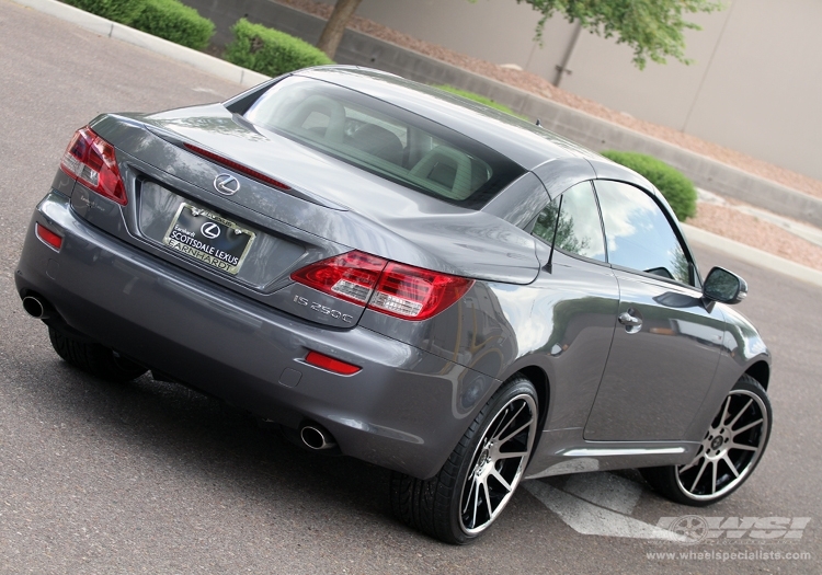 2012 Lexus IS-C with 20" Koko Kuture Lindos in Machined Black (Chrome S/S Lip) wheels