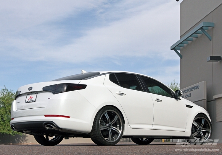 2012 Kia Optima with 20" Gianelle Cancun in Machined Black (Mirror Machined Lip) wheels