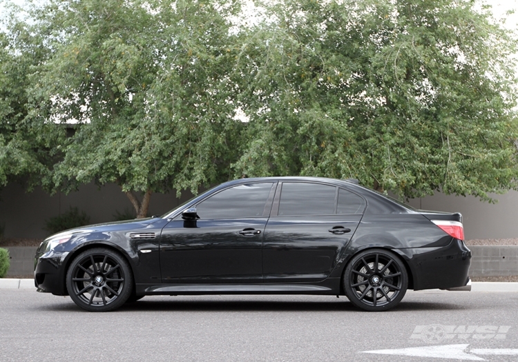 2010 BMW M5 with 20" Beyern Bavaria in Matte Black (WSI EXCLUSIVE) wheels