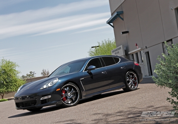 2011 Porsche Panamera with 22" Asanti AF-143 in Chrome / Black wheels