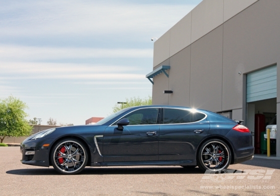 2011 Porsche Panamera with 22" Asanti AF-143 in Chrome / Black wheels