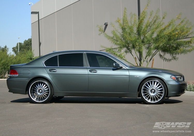 2006 BMW 7-Series with 22" Giovanna Closeouts Gianelle Cairo in Black (Machined) wheels