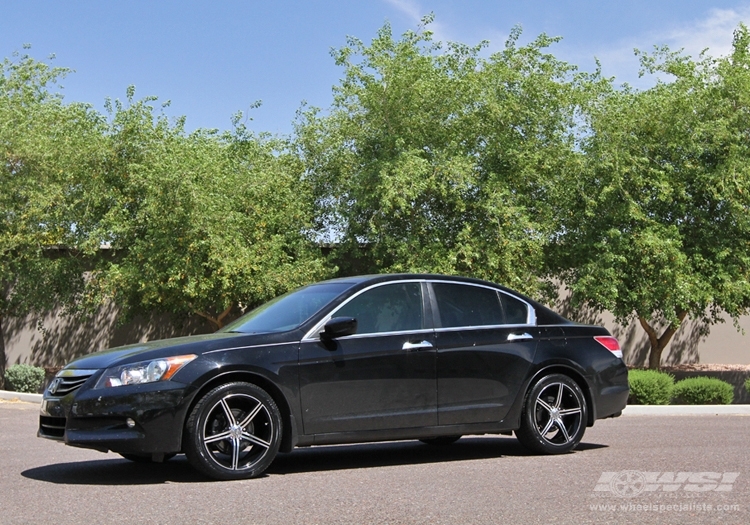 2011 Honda Accord with 18" Enkei STR5 in Black Machined wheels