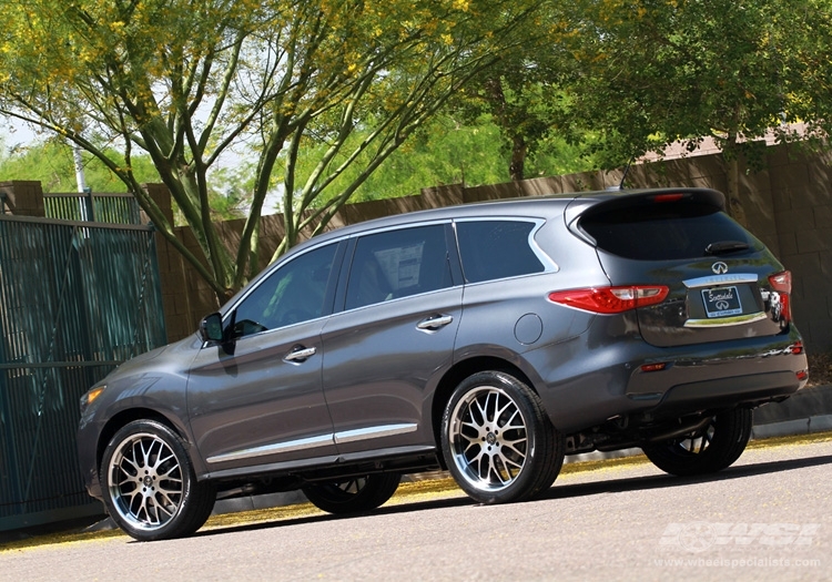 2013 Infiniti JX35 with 22" Koko Kuture Fann in Machined Black (Mirror Machined Lip) wheels