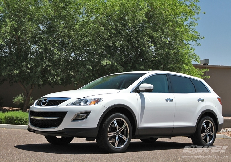 2012 Mazda CX-9 with 20" Gianelle Cancun in Machined Black (Mirror Machined Lip) wheels