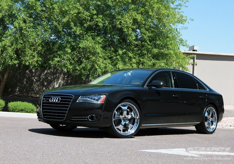 2012 Audi A8 with 22" GFG Forged Trento-5 in Chrome wheels
