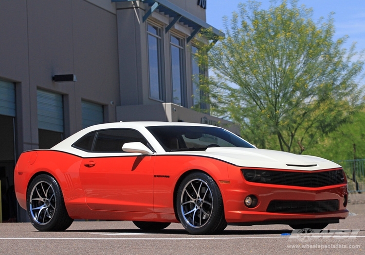 2010 Chevrolet Camaro with 20" Giovanna Monza in Machined Black (Chrome S/S lip) wheels