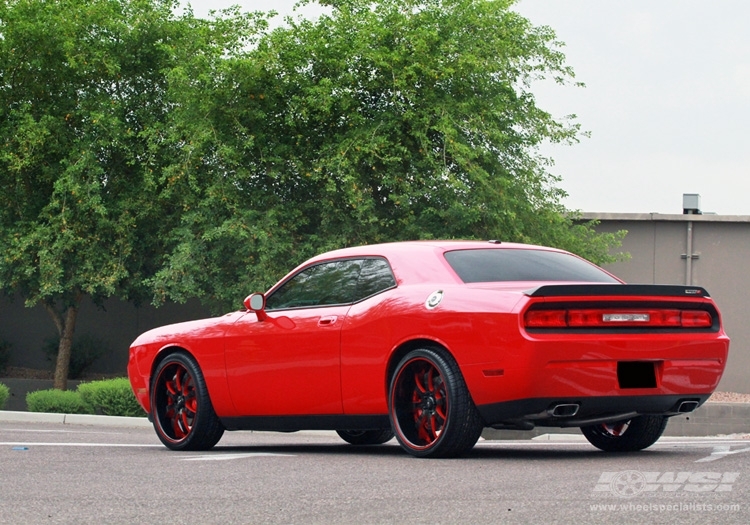 2011 Dodge Challenger with 22" Savini Forged SV28S in Brushed Black (Chrome Lip) wheels