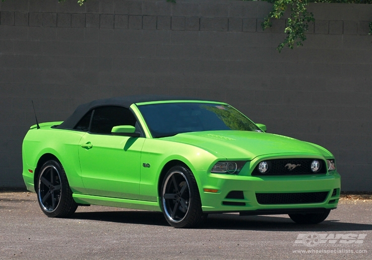 2012 Ford Mustang with 20" Giovanna Mecca in Matte Black (Chrome S/S Lip) wheels