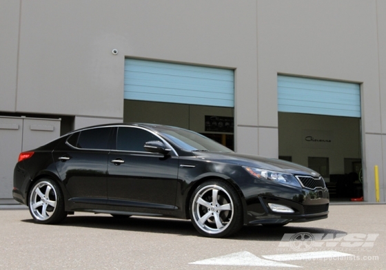 2011 Kia Optima with 20" Enkei Falcon in Matte Silver wheels