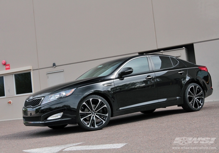 2012 Kia Optima with 20" Enkei SVX in Black Machined wheels