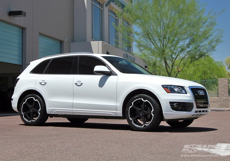 2010 Audi Q5 with 20" Giovanna Dalar-5 in Machined Black wheels