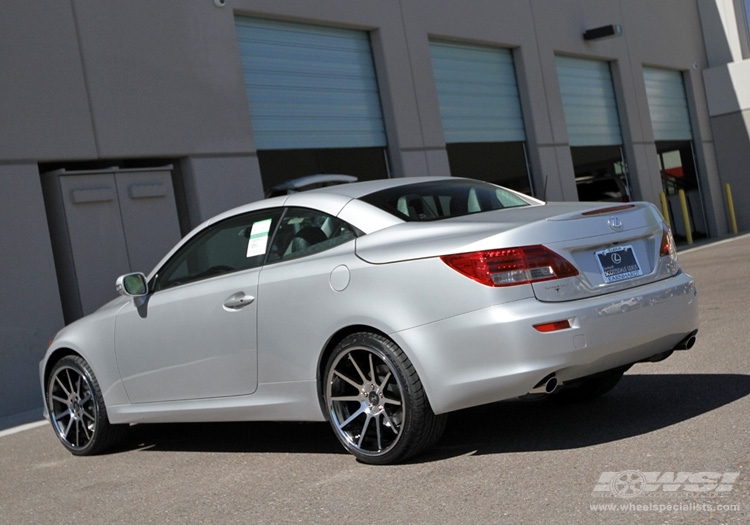 2012 Lexus IS-C with 20" Koko Kuture Lindos in Machined Black (Chrome S/S Lip) wheels