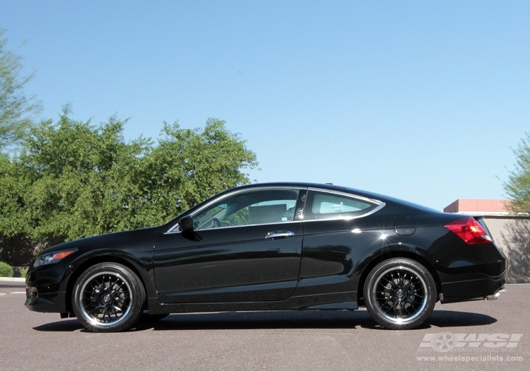 2012 Honda Accord with 18" Enkei Lusso in Black Machined (Luxury Sport) wheels