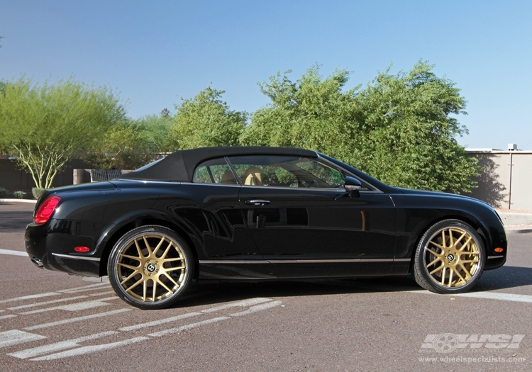 2011 Bentley Continental with 22" Gianelle Yerevan in Gold (Chrome S/S Lip) wheels