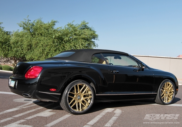 2011 Bentley Continental with 22" Gianelle Yerevan in Gold (Chrome S/S Lip) wheels