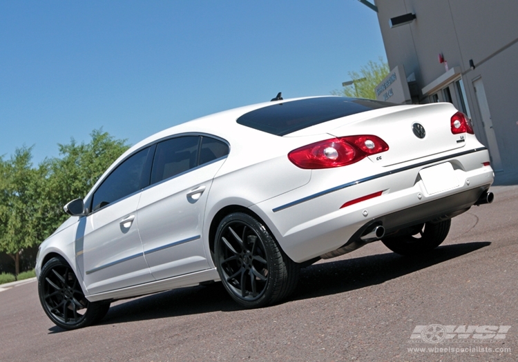 2012 Volkswagen CC with 20" Giovanna Monza in Matte Black (Black Lip) wheels