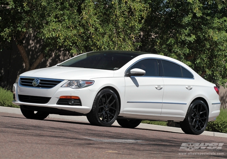 2012 Volkswagen CC with 20" Giovanna Monza in Matte Black (Black Lip) wheels