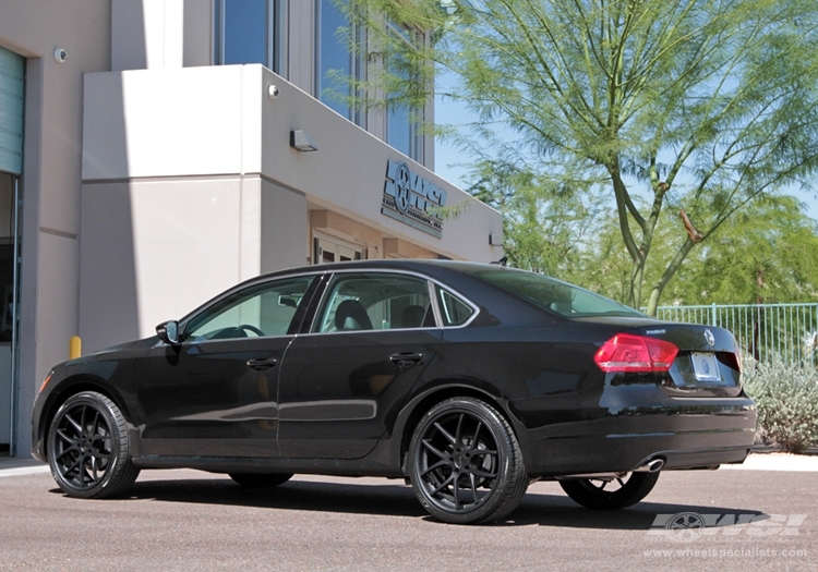 2012 Volkswagen Passat with 20" Giovanna Monza in Matte Black (Black Lip) wheels