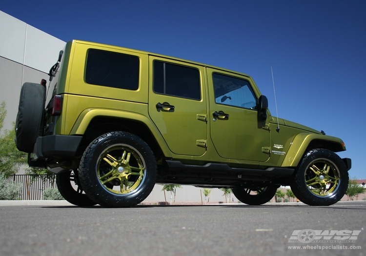 2008 Jeep Wrangler with 20" Giovanna Cuomo in Chrome wheels