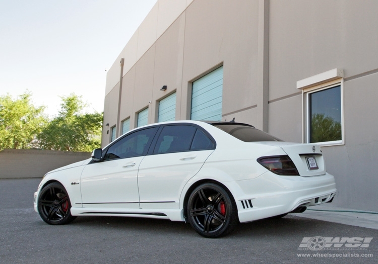 2010 Mercedes-Benz C-Class with 18" Giovanna Closeouts Marbella in Matte Black wheels