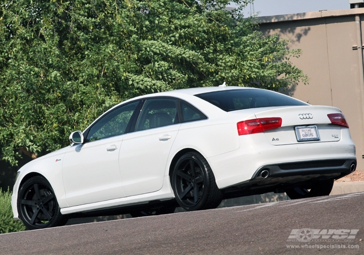 2012 Audi A6 with 20" Giovanna Mecca in Black (Black Lip) wheels