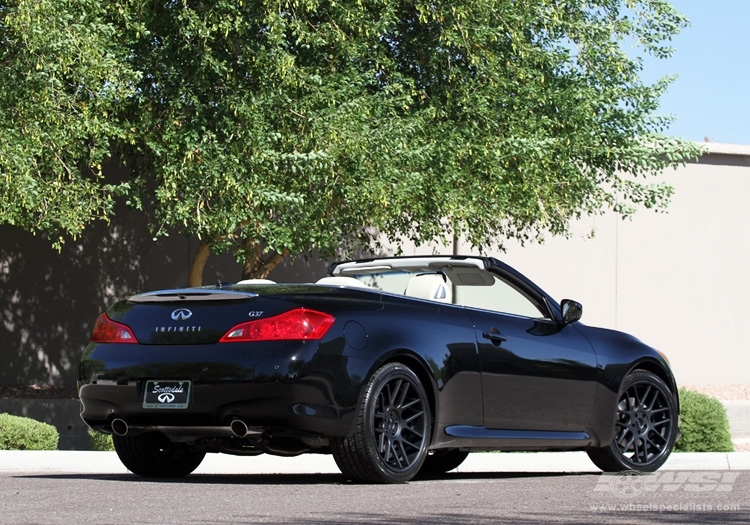 2012 Infiniti G37 Coupe with 20" Gianelle Yerevan in Matte Black (Black Lip) wheels