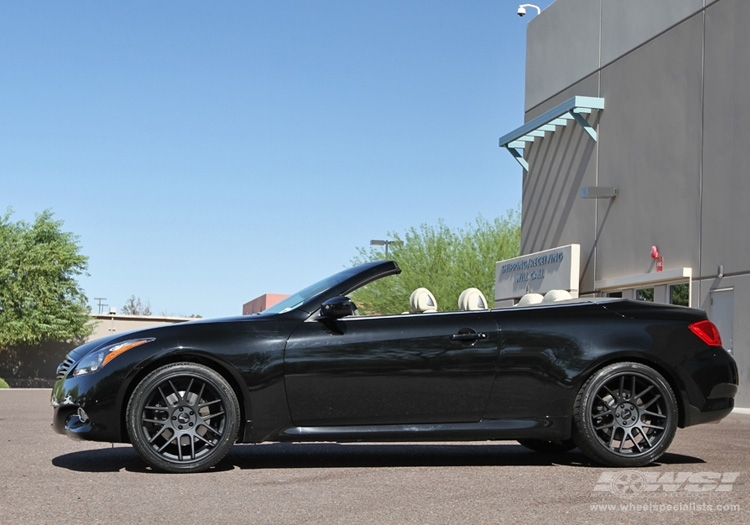 2012 Infiniti G37 Coupe with 20" Gianelle Yerevan in Matte Black (Black Lip) wheels